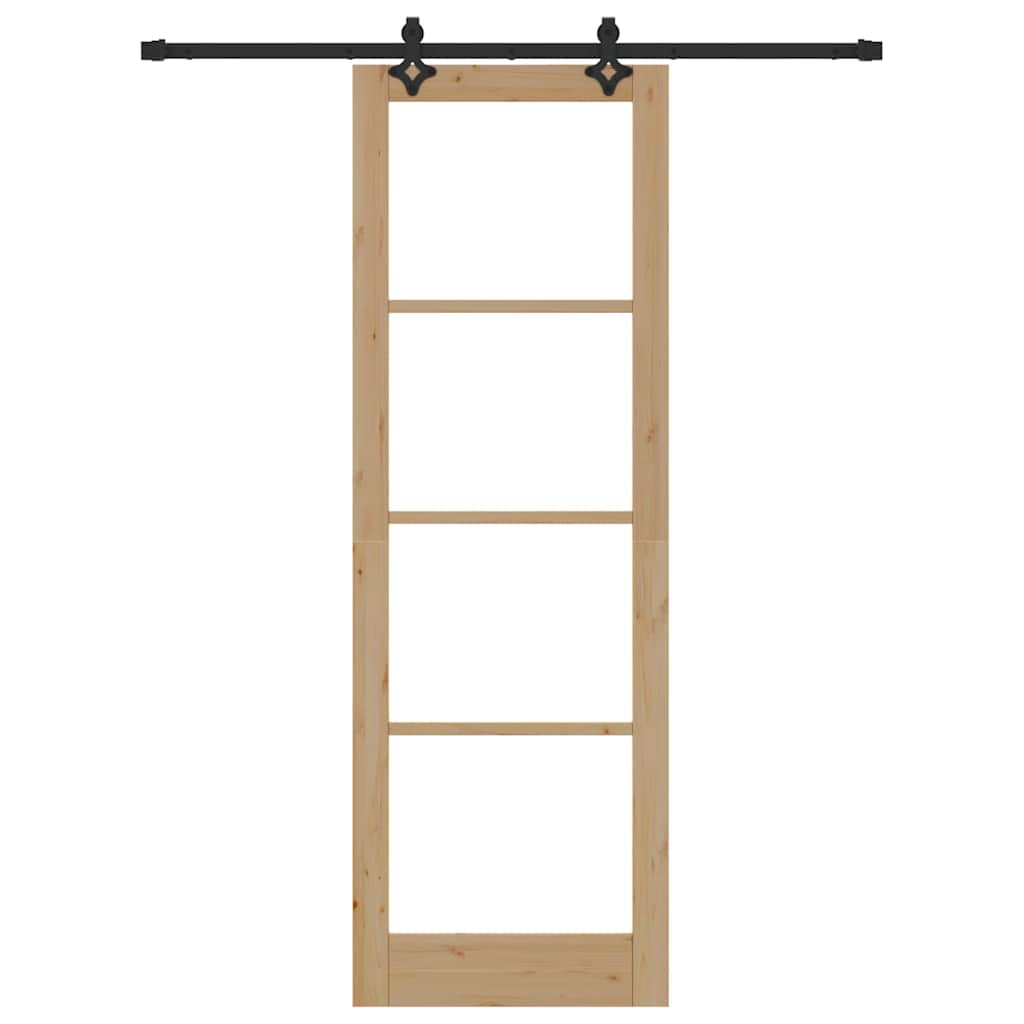 Porte Scorrevoli  con Kit di Hardware “ORKDAL” Legno Massello & Vetro 3332163