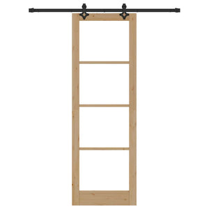Porte Scorrevoli  con Kit di Hardware “ORKDAL” Legno Massello & Vetro 3332163