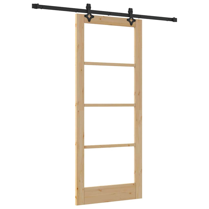 Porta scorrevole  con set di accessori "ORKDAL" Legno massello e vetro 3332165
