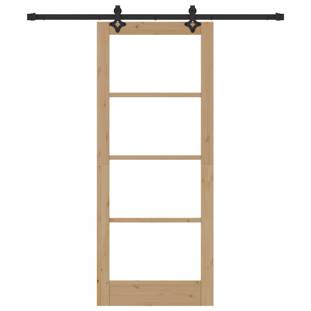 Porta scorrevole  con set di accessori "ORKDAL" Legno massello e vetro 3332165