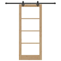 Porta scorrevole  con set di accessori "ORKDAL" Legno massello e vetro 3332165