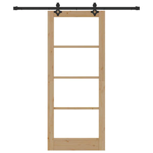 Porta scorrevole  con set di accessori "ORKDAL" Legno massello e vetro 3332165