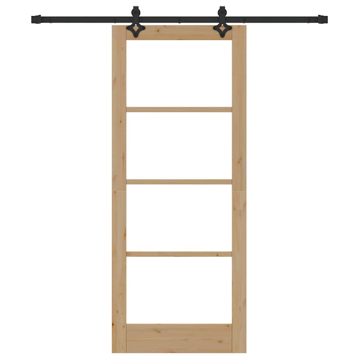 Porta scorrevole  con set di accessori "ORKDAL" Legno massello e vetro 3332165