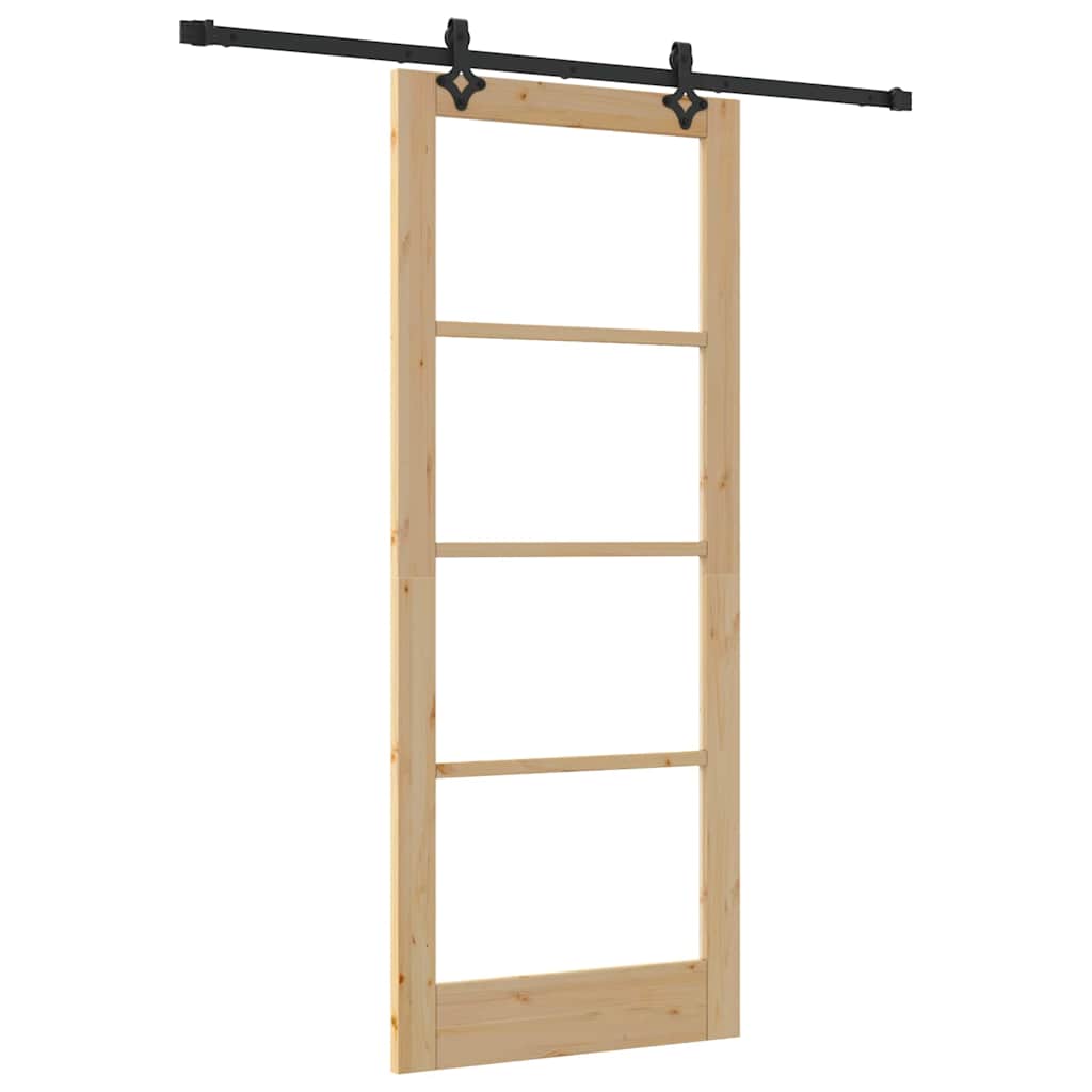 Porta scorrevole  con set hardware 'ORKDAL'Legno massello e vetro 3332173