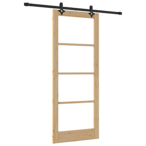 Porta scorrevole  con set hardware 'ORKDAL'Legno massello e vetro 3332173
