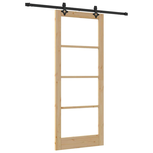 Porta scorrevole  con set hardware 'ORKDAL'Legno massello e vetro 3332173