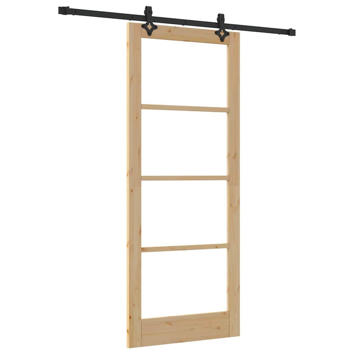 Porta scorrevole  con set hardware 'ORKDAL'Legno massello e vetro 3332173