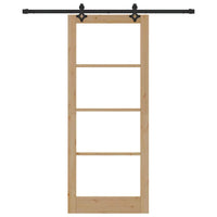 Porta scorrevole  con set hardware 'ORKDAL'Legno massello e vetro 3332173