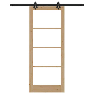 Porta scorrevole  con set hardware 'ORKDAL'Legno massello e vetro 3332173
