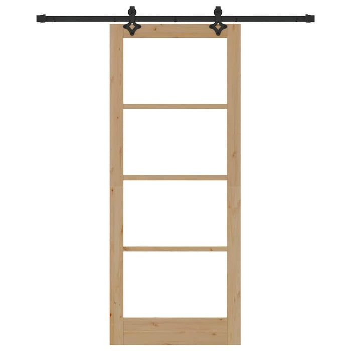 Porta scorrevole  con set hardware 'ORKDAL'Legno massello e vetro 3332173