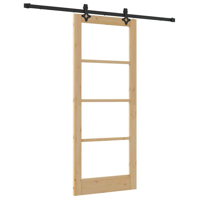 Porta Scorrevole ORKDAL Marrone 83 x 202 cm Legno e metallo 3332193