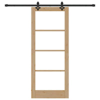 Porta Scorrevole ORKDAL Marrone 83 x 202 cm Legno e metallo 3332193