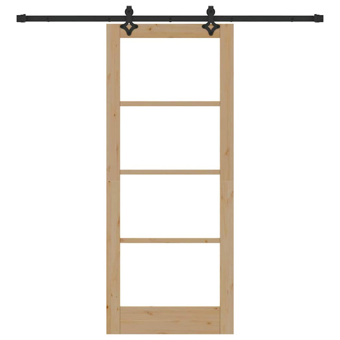 Porta Scorrevole ORKDAL Marrone 83 x 202 cm Legno e metallo 3332193