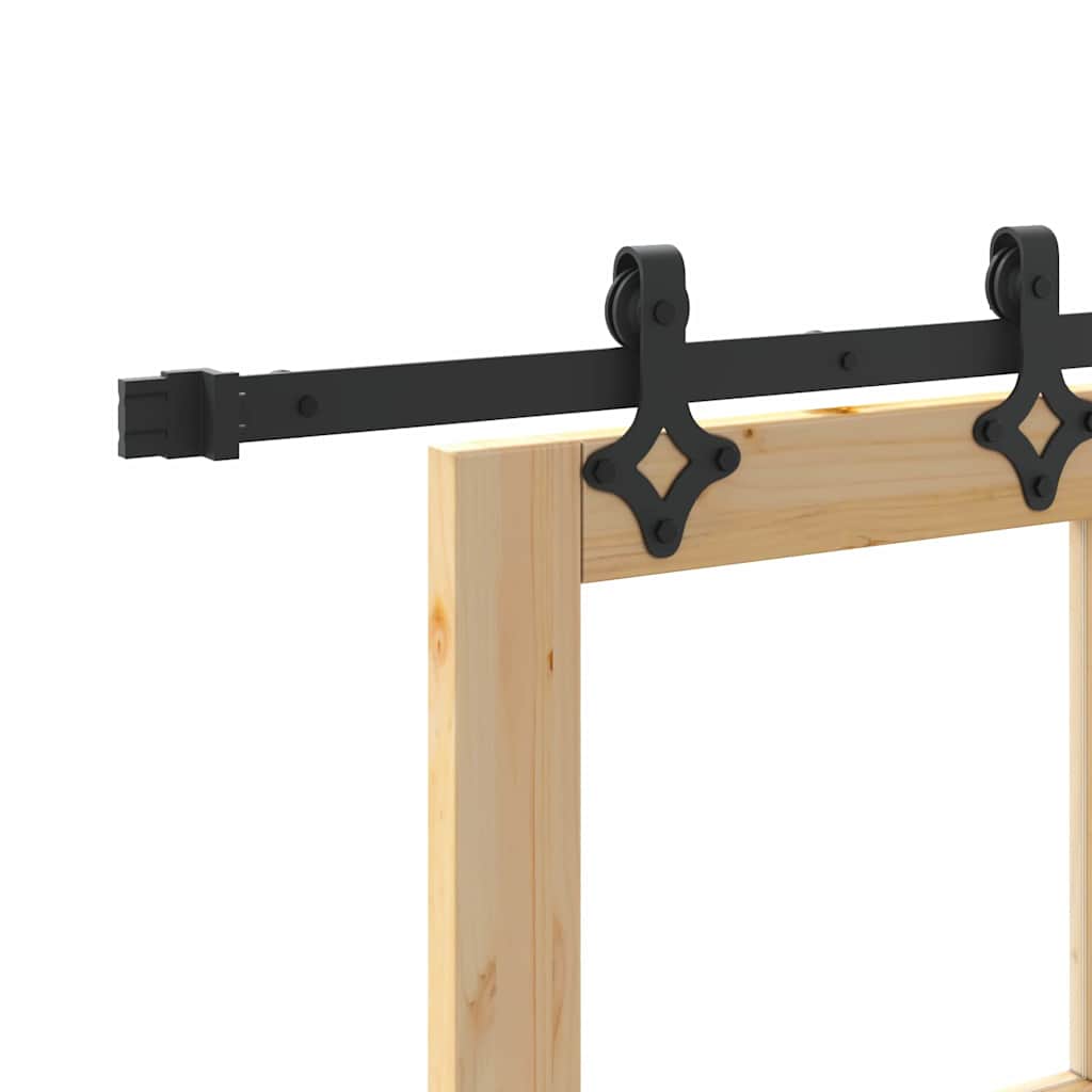 Porta Scorrevole Manuale Marrone 83 x 232 cm Legno e metallo 3332197