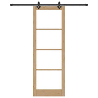 Porta Scorrevole Manuale Marrone 83 x 232 cm Legno e metallo 3332197