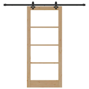 Porta Scorrevole Manuale Marrone 86 x 198.5 cm Legno e metallo 3332199