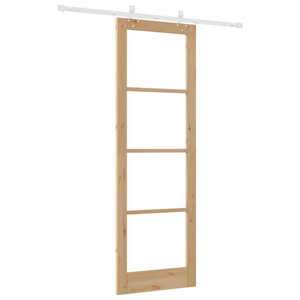 Porta scorrevole  con set hardware 78x232 cm Legno massello di pino 3332219