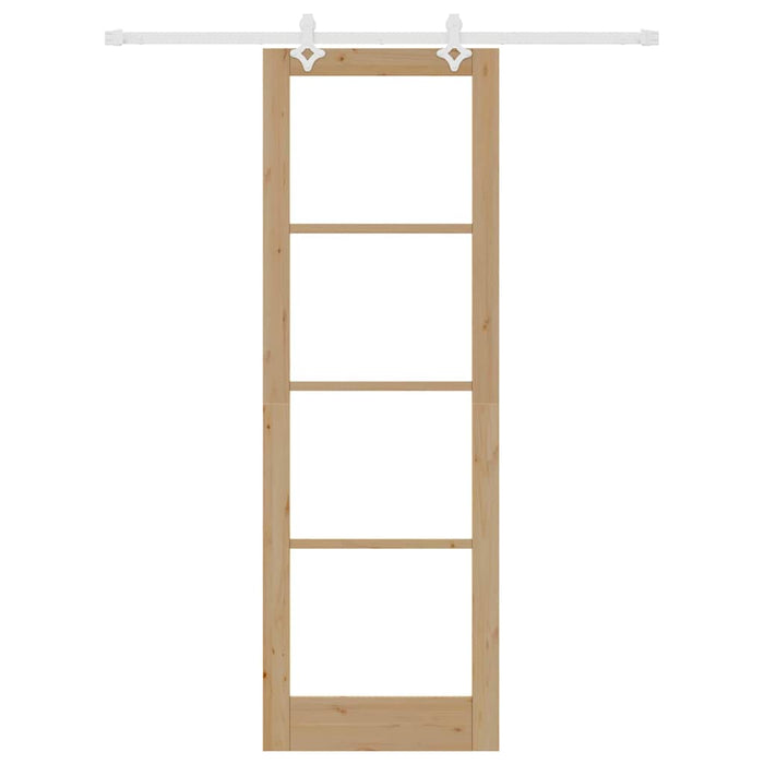 Porta scorrevole  con set hardware 78x232 cm Legno massello di pino 3332219