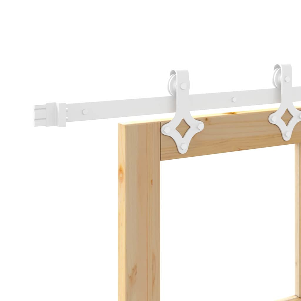 Porta Scorrevole  con Set Hardware 83x232 cm Legno Massello in Pino 3332225