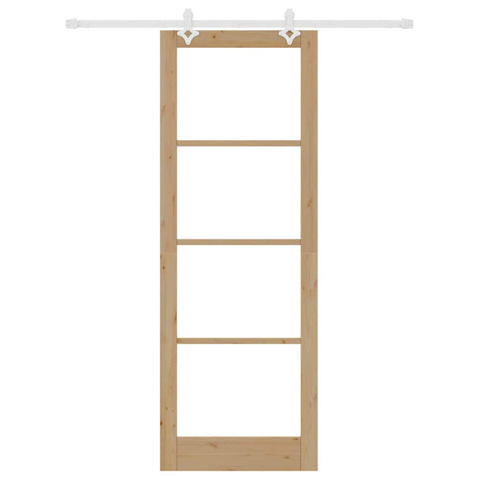 Porta Scorrevole  con Set Hardware 83x232 cm Legno Massello in Pino 3332225