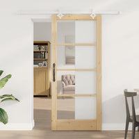 Set di porte scorrevoli  con hardware 86x198.5 cm in legno massello di pino 3332227