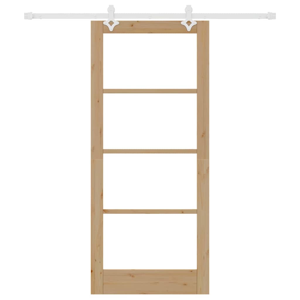 Set di porte scorrevoli  con hardware 86x198.5 cm in legno massello di pino 3332227