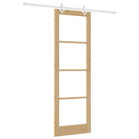 Porta Scorrevole Manuale Marrone 78 x 232 cm Legno e metallo 3332247