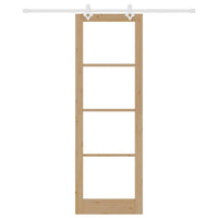 Porta Scorrevole Manuale Marrone 78 x 232 cm Legno e metallo 3332247