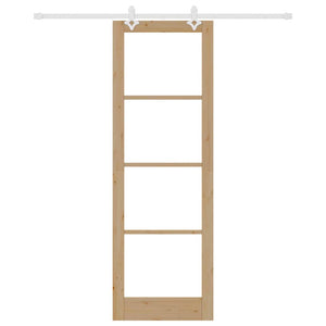 Porta Scorrevole Manuale Marrone 78 x 232 cm Legno e metallo 3332247