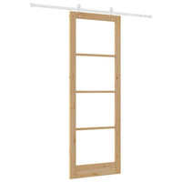 Porta Scorrevole Manuale Marrone 83 x 232 cm Legno e metallo 3332253