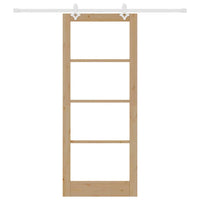 Porta Scorrevole Marrone 86 x 211 cm Legno e metallo 3332257