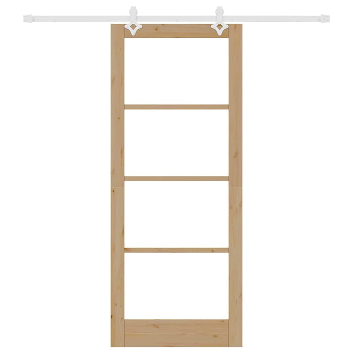 Porta Scorrevole Marrone 86 x 211 cm Legno e metallo 3332257