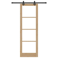 vidaXL Porta Scorrevole Marrone 78 x 232 cm Legno e metallo