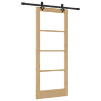 Porta scorrevole  con set di ferramenta 83x202 cm Legno massello di pino 3332277