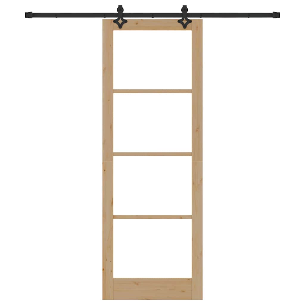 Porta scorrevole  con set di accessori 83x232 cm in legno massello di pino 3332309