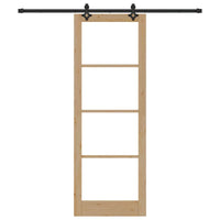 Porta scorrevole  con set di accessori 83x232 cm in legno massello di pino 3332309