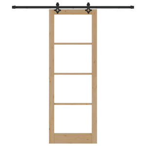 Porta scorrevole  con set di accessori 83x232 cm in legno massello di pino 3332309