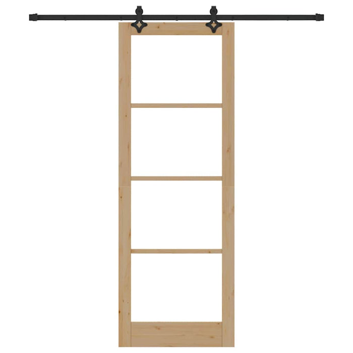 Porta scorrevole  con set di accessori 83x232 cm in legno massello di pino 3332309