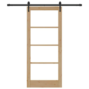 Porta Scorrevole Marrone 86 x 198.5 cm Legno e metallo 3332339