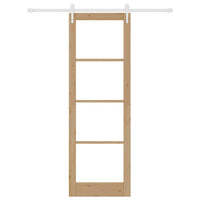 Porta Scorrevole Manuale Marrone 78 x 232 cm Legno e metallo 3332359