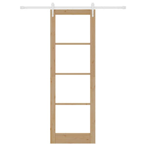 Porta Scorrevole Manuale Marrone 78 x 232 cm Legno e metallo 3332359