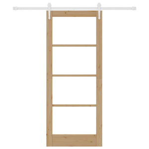 Porta Scorrevole Manuale Marrone 83 x 202 cm Legno e metallo 3332361