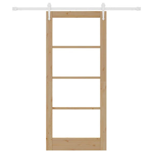 Porta Scorrevole Manuale Marrone 86 x 198.5 cm Legno e metallo 3332367