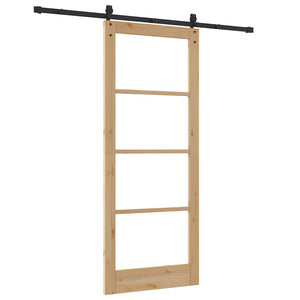 Porta scorrevole  con set di ferramenta 86x211 cm Legno massello di pino 3332397