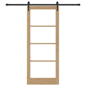 Porta scorrevole  con set di ferramenta 86x211 cm Legno massello di pino 3332397