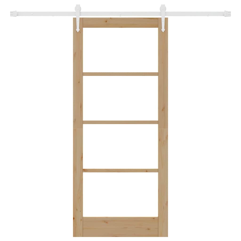 Set di porte scorrevoli  con hardware 86x198.5 cm Legno massiccio in pino 3332423