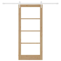 Set di porte scorrevoli  con hardware 86x198.5 cm Legno massiccio in pino 3332423