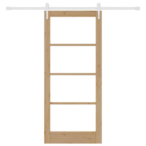 Set di porte scorrevoli  con hardware 86x198.5 cm Legno massiccio in pino 3332423