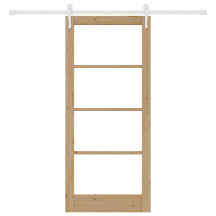 Set di porte scorrevoli  con hardware 86x198.5 cm Legno massiccio in pino 3332423