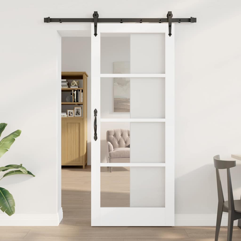 Porta Scorrevole ORKDAL Bianco 83 x 202 cm Legno e metallo 3332446